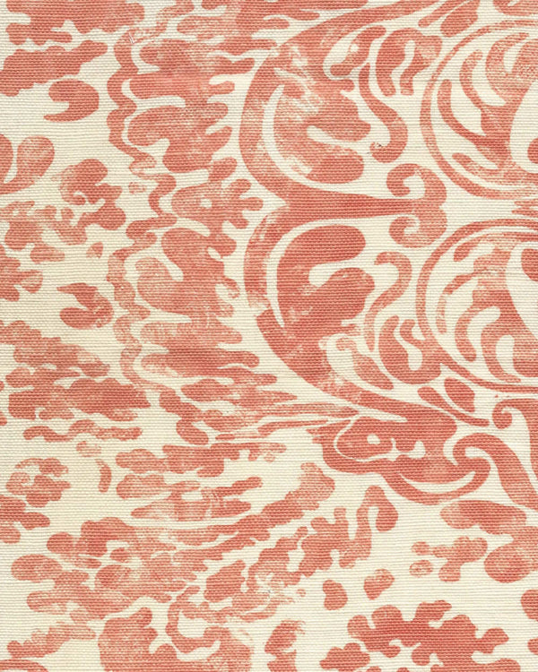 San Marco Terracotta on Tinted Linen Screen Printed Fabric | China Seas