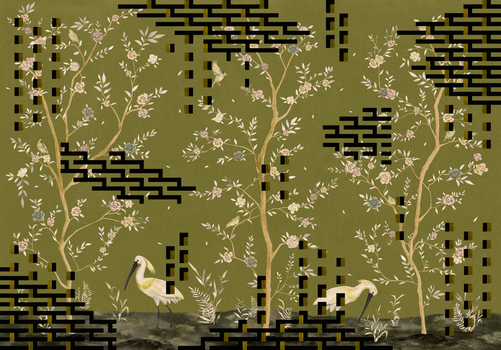 Tetris Chinoiseries Green