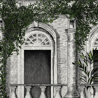 The	Architecture Architecture Grey - Light Gray Wallcovering | Brand McKenzie