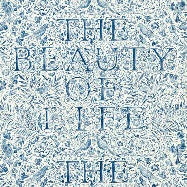 The Beauty Of Life Wallcovering Indigo | Morris & Co.