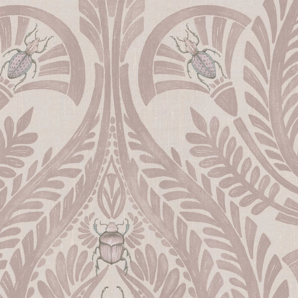 The Great Damask Azure Blue - Cream Wallcovering | Brand McKenzie