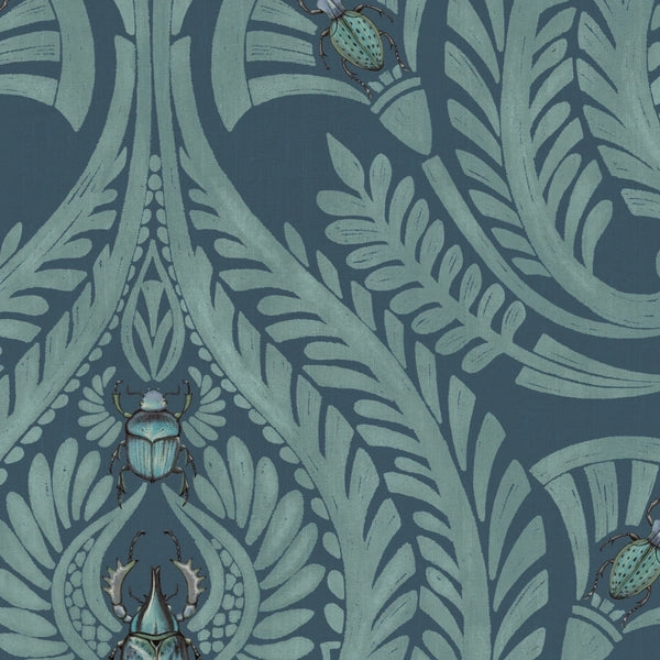 The Great Damask Teal Wallcovering | Brand McKenzie
