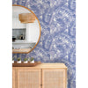The title is already in English. Periwinkle Maui Leaf Peel and Stick Wallcovering | Jeffrey Stevens - Image 4