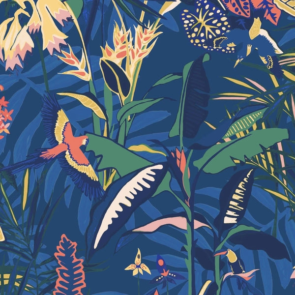 The Tropics Mint Green - Light Blue Wallcovering | Brand McKenzie
