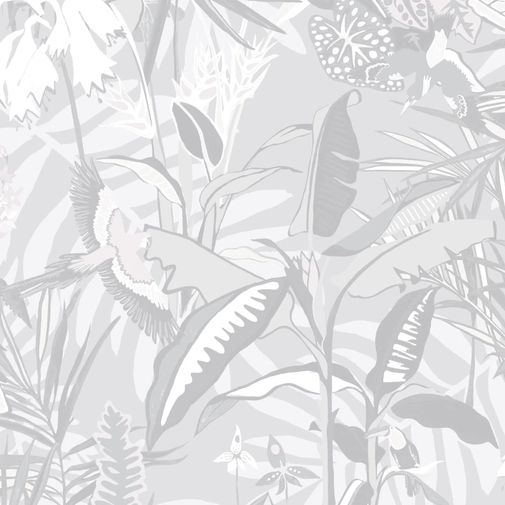 The Tropics Stone Grey Wallpaper | Brand McKenzie