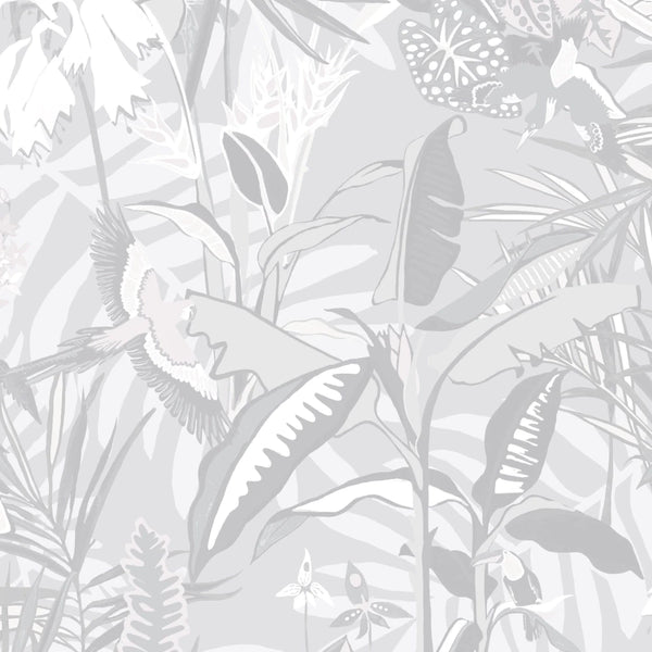 The Tropics Stone Grey Wallpaper | Brand McKenzie