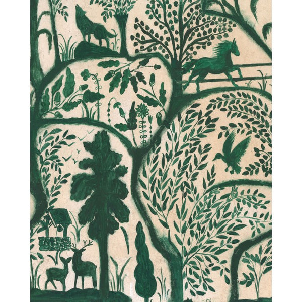 The Enchanted Woodland - Green Wallcovering | Mind the Gap