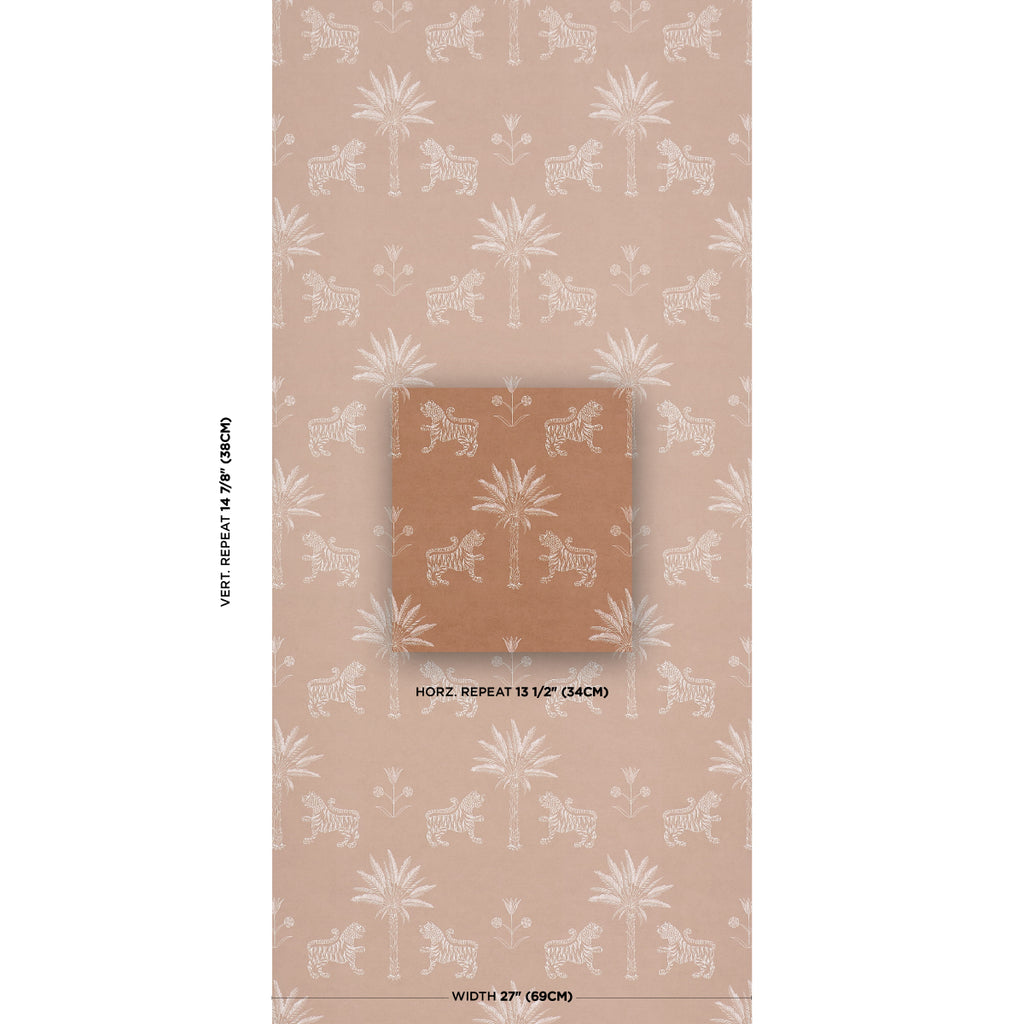 TIGER PALM SILHOUETTE MEDITERRANEAN SPICE | Schumacher - Image 4