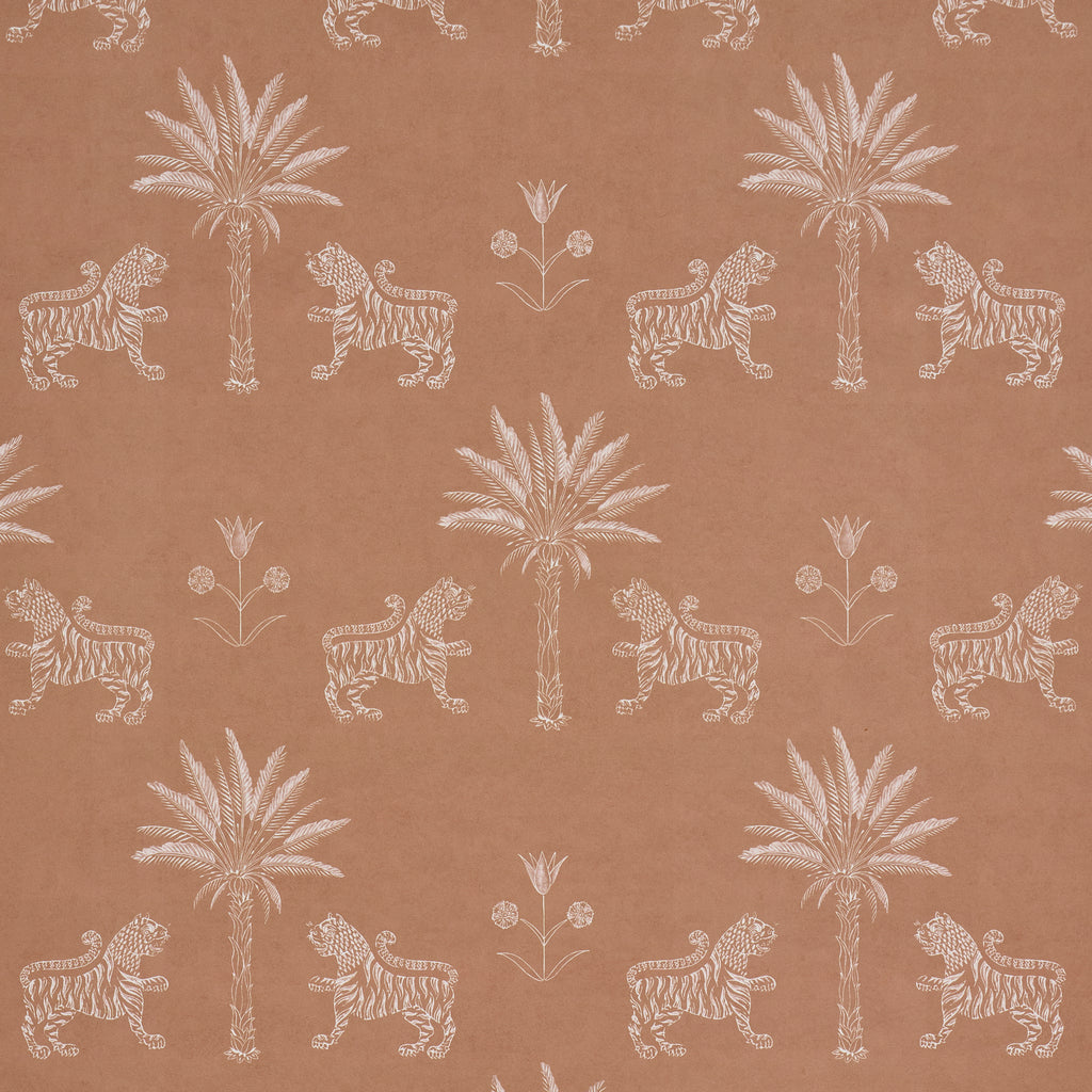 TIGER PALM SILHOUETTE MEDITERRANEAN SPICE | Schumacher - Image 1