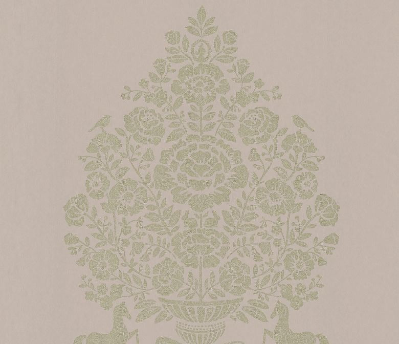 Till Light Grey President Damask Wallcovering swatch