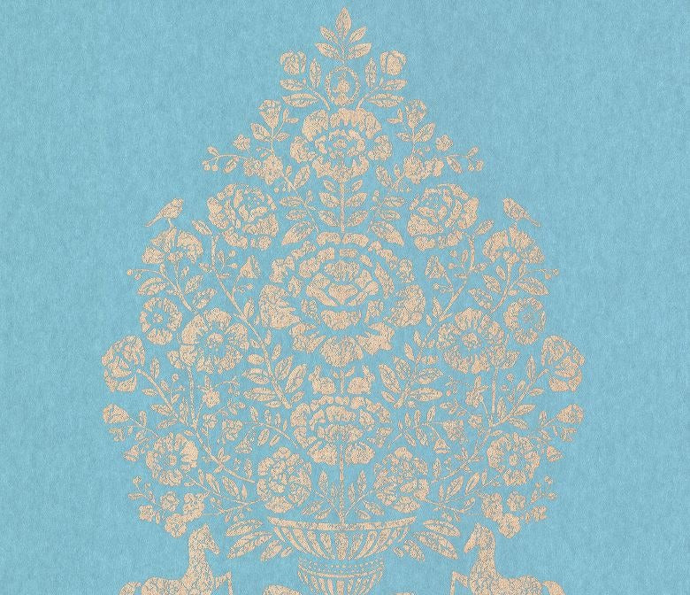 Till Ocean President Damask Wallcovering swatch
