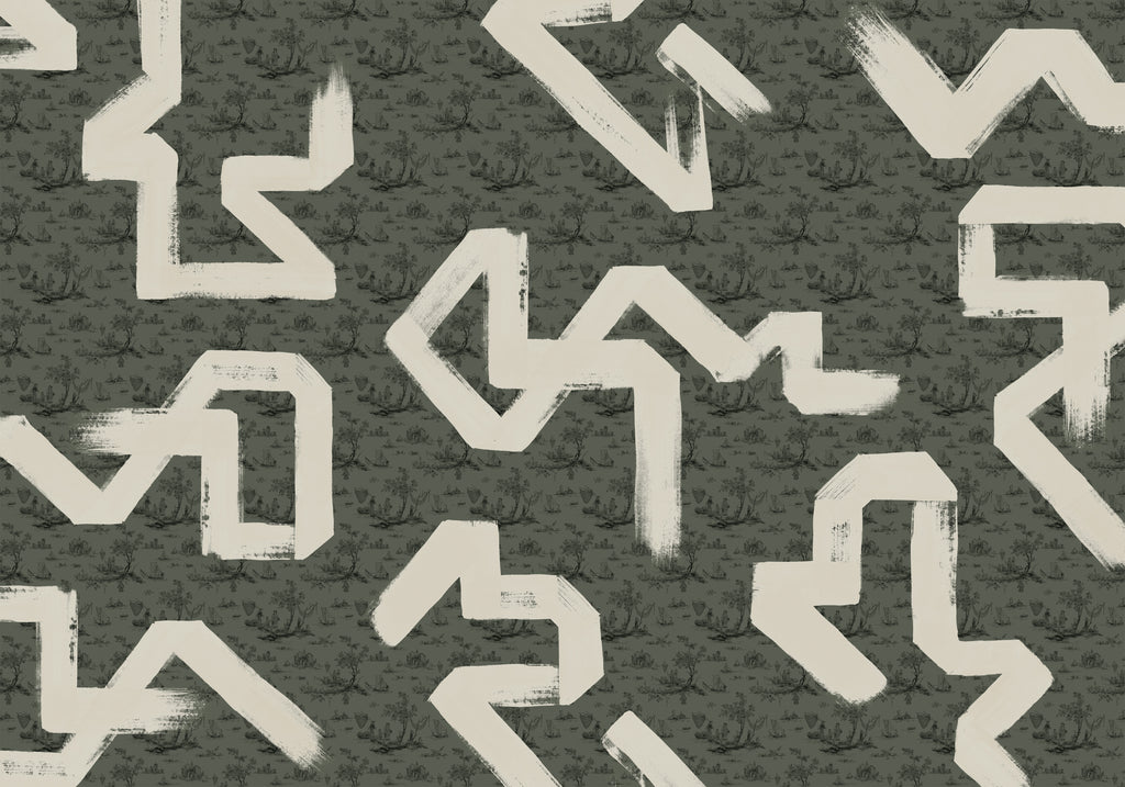 Toile Strokes Green