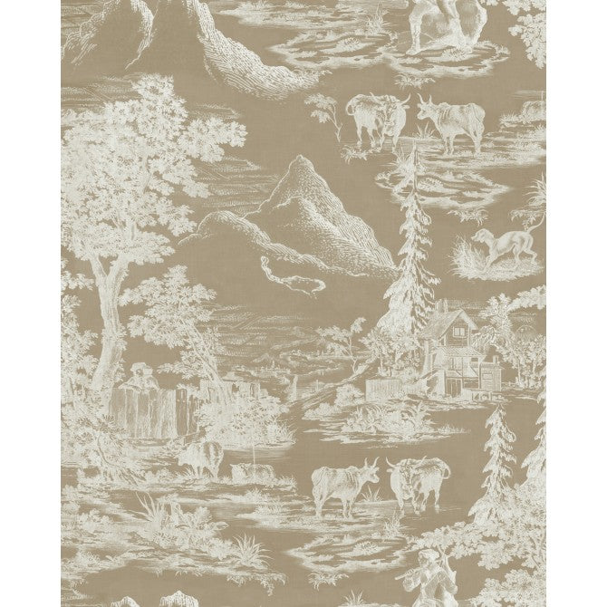 Toile Du Tyrol Taupe Wallpaper | Mind The Gap