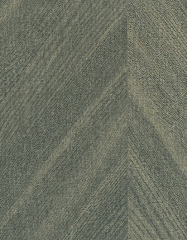 Tokyo Chevron Wood Charcoal Wallcovering | Phillipe Romano