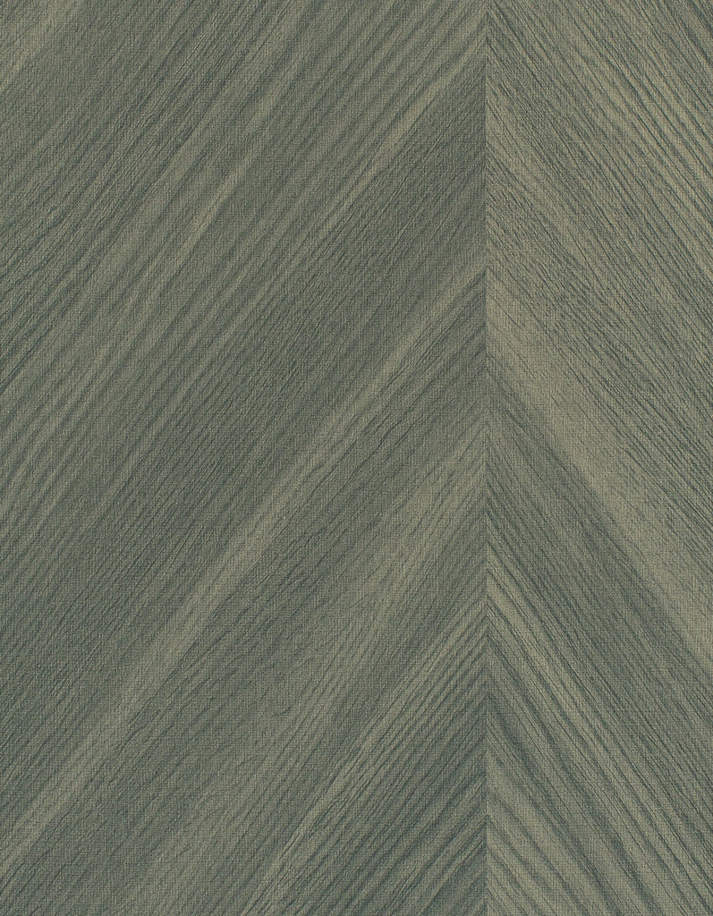 Tokyo Chevron Wood Charcoal Wallcovering | Phillipe Romano