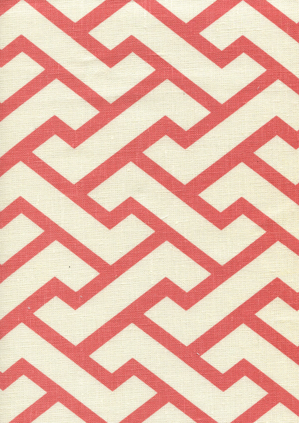 Aga Tomato on Tint Screen Printed - Off-White Fabric | China Seas