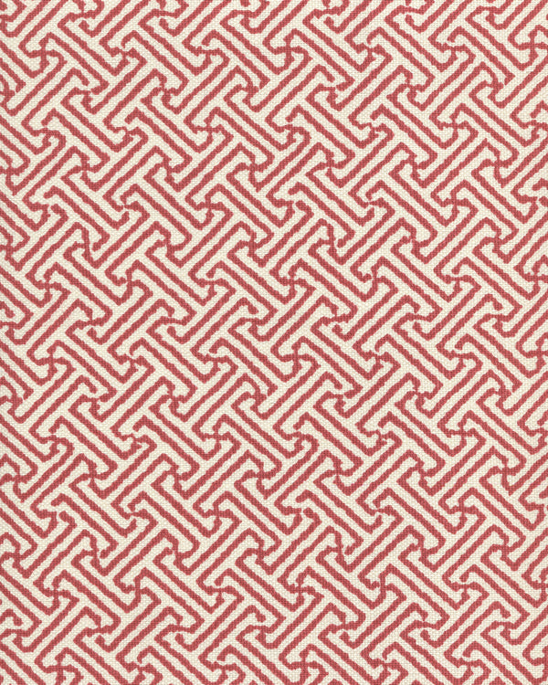 Java Petite Tomato on Tint Screen Printed - White Fabric | China Seas