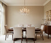Toscana Taupe Linen Grasscloth Wallcovering | Fentucci - dining room room setting