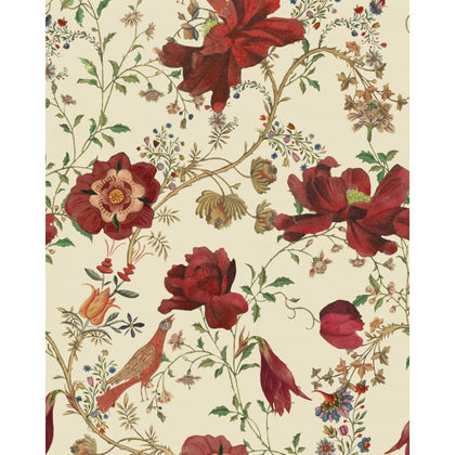 Transsilvaniae Florilegium - Taupe, Green, Red Wallcovering | Mind the Gap