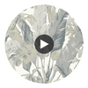 Travelers Palm Grey | Thibaut Wallcoverings Circular Swatch | Thibaut