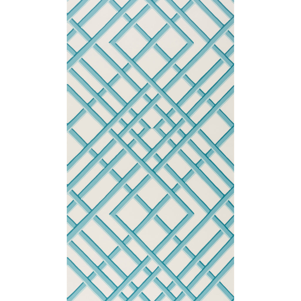Treillage Sidewall - Aqua - Image 1