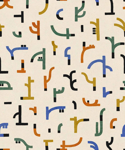 Tribal Tongue White Wallcovering | Tres Tintas