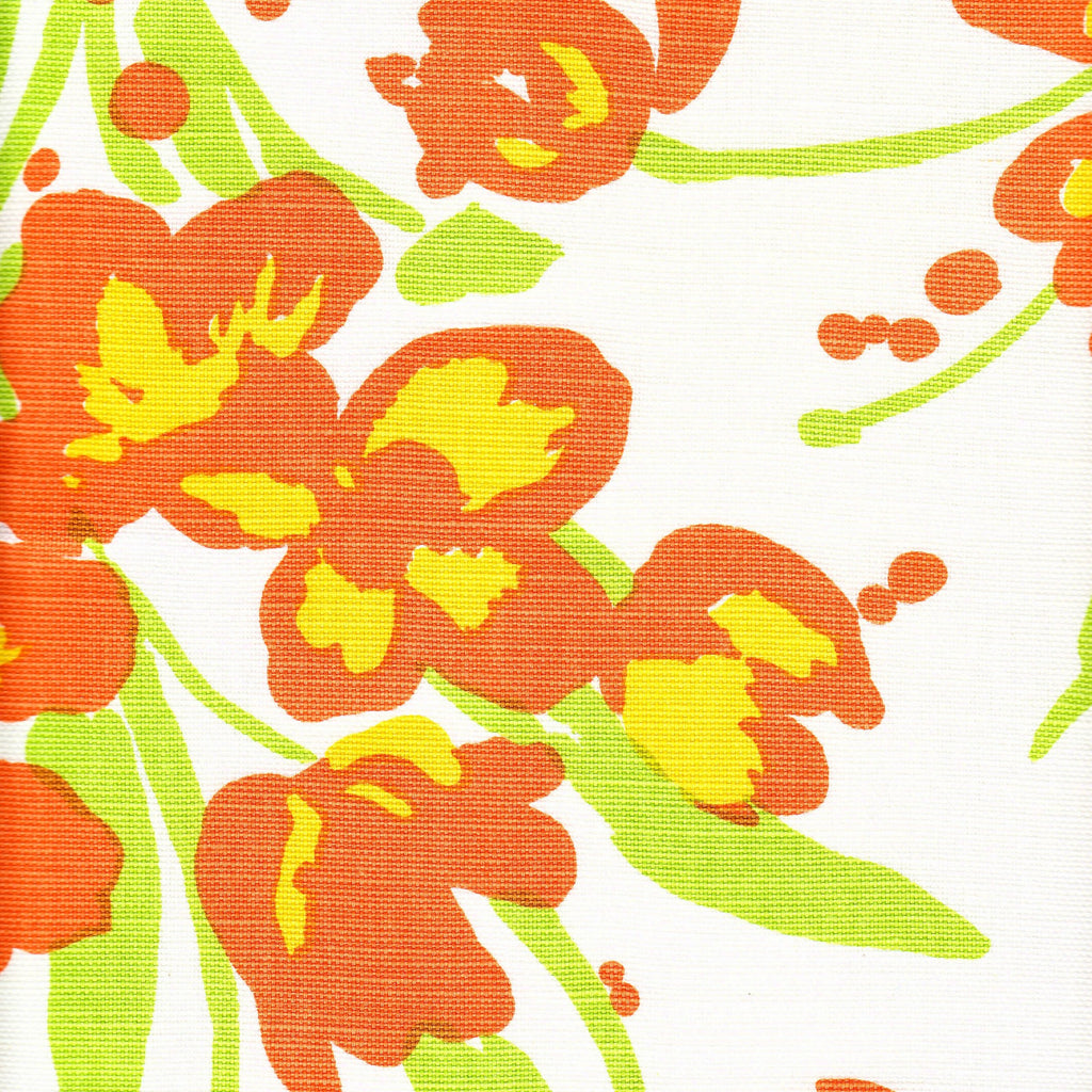 Tulips Multicolor, Orange Yellow Green on White
