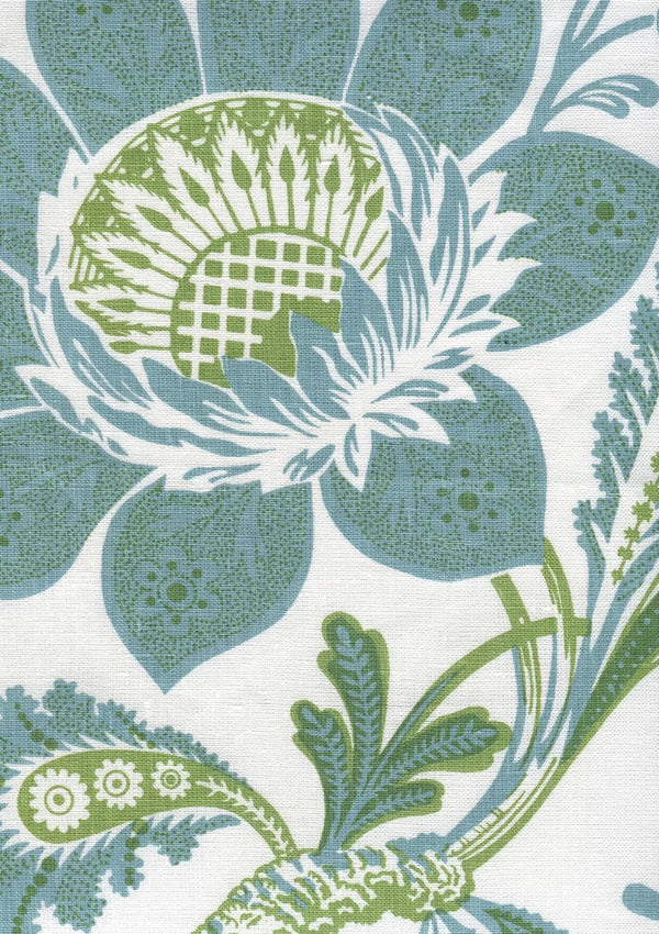 Turquoise Green on White Wallcoverings | Home Couture