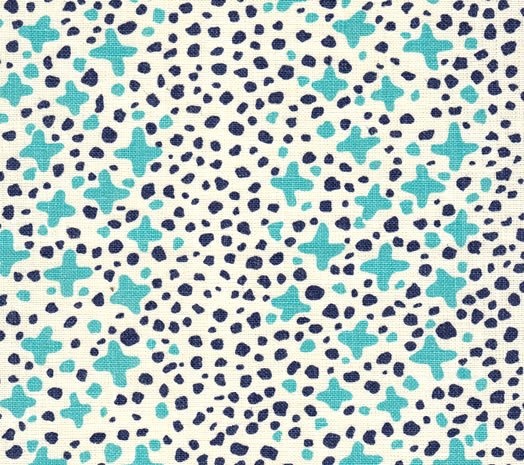 Turquoise Navy Dots on Tint Wallcoverings | Alan Campbell