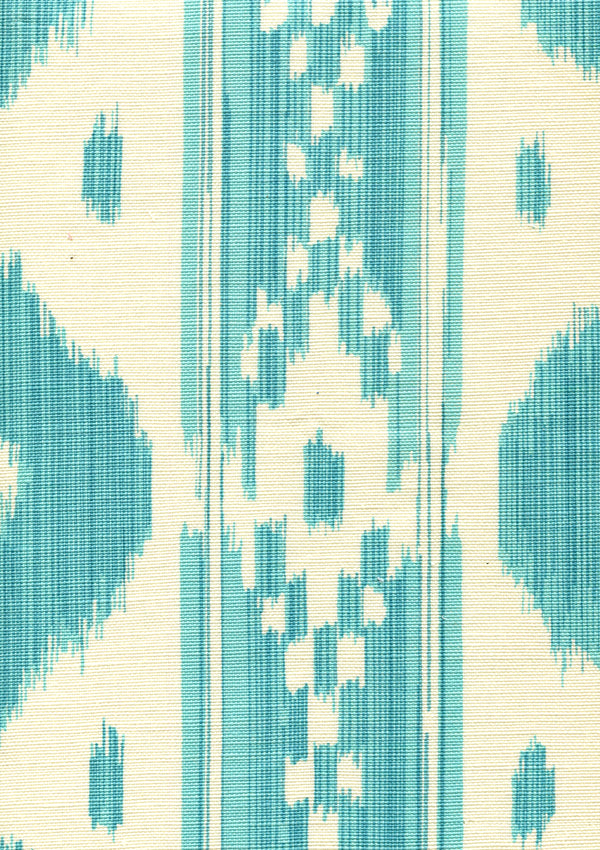 Bali Hai Turquoise on Tint Screen Printed - Light Blue Fabric | China Seas