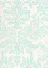 Sevilla Damask, Turquoise on Tint