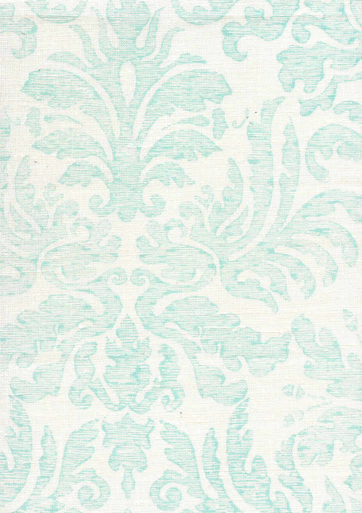 Sevilla Damask, Turquoise on Tint