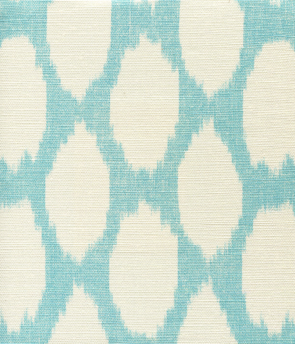 Adras Reverse, Turquoise on Tint Wallcoverings | Quadrille