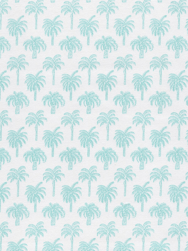 Turquoise on White Wallcoverings | Suncloth