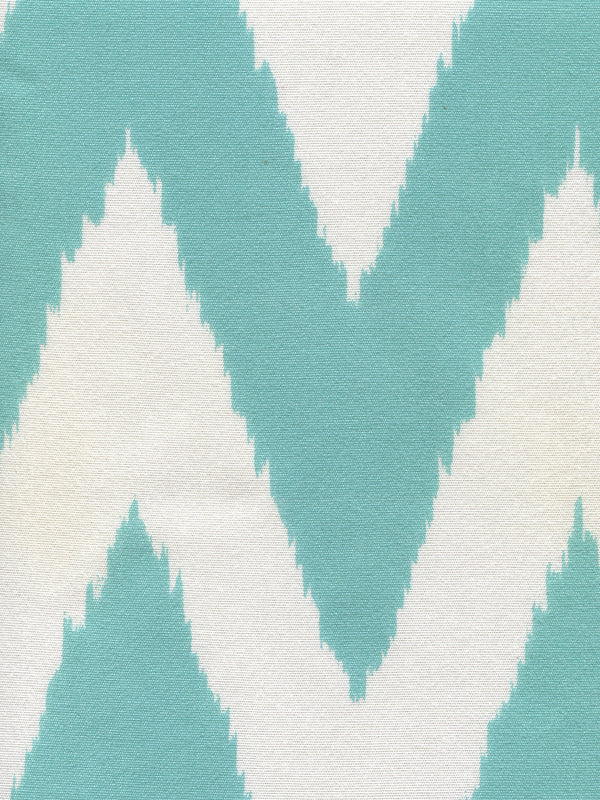 Tashkent, Turquoise on White Wallcoverings | Suncloth