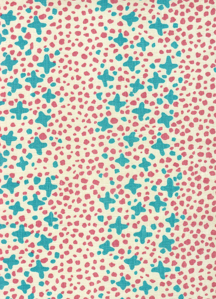 Turquoise Pink Dots on Tint