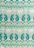 Petra Ikat, Turquoise / Pistache on Linen