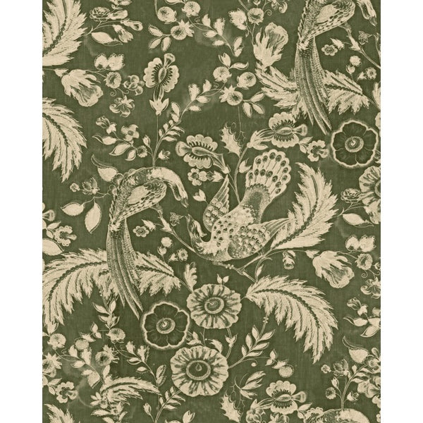 Tyrol Garten Juniper - Taupe, Green Wallcovering | Mind the Gap