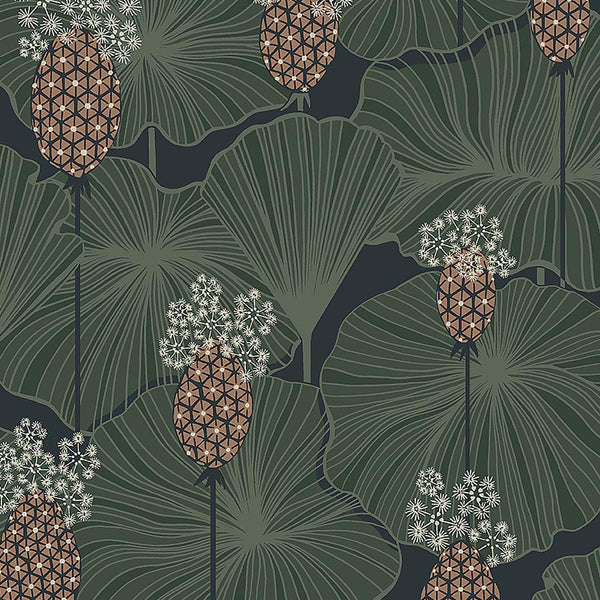 Umbrella Leaves Wallcovering | Boråstapeter