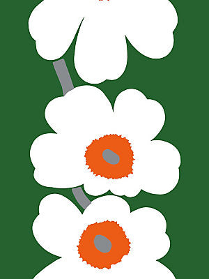 Unikko 60 - Mural White On Green - Image 3