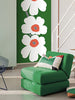 Unikko 60 - Mural White On Green - Image 1