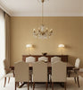 Velluto Wheat Metallic Grasscloth Wallcovering | Fentucci - dining room room setting