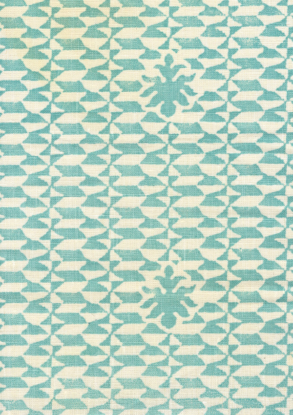 Carlo II, Venice Blue on Curtain Weight Wallcoverings | Quadrille