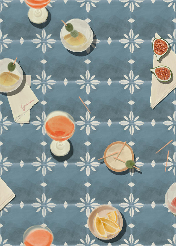 Vermut Blue Wallcovering | Tres Tintas