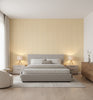 Verona Butter Micro Grasscloth Wallcovering | Fentucci - bedroom room setting