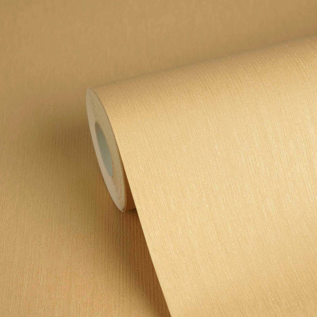 I Love Baroque Medusa Stripe Gold Linen Wallcovering | Versace - Room Setting 5
