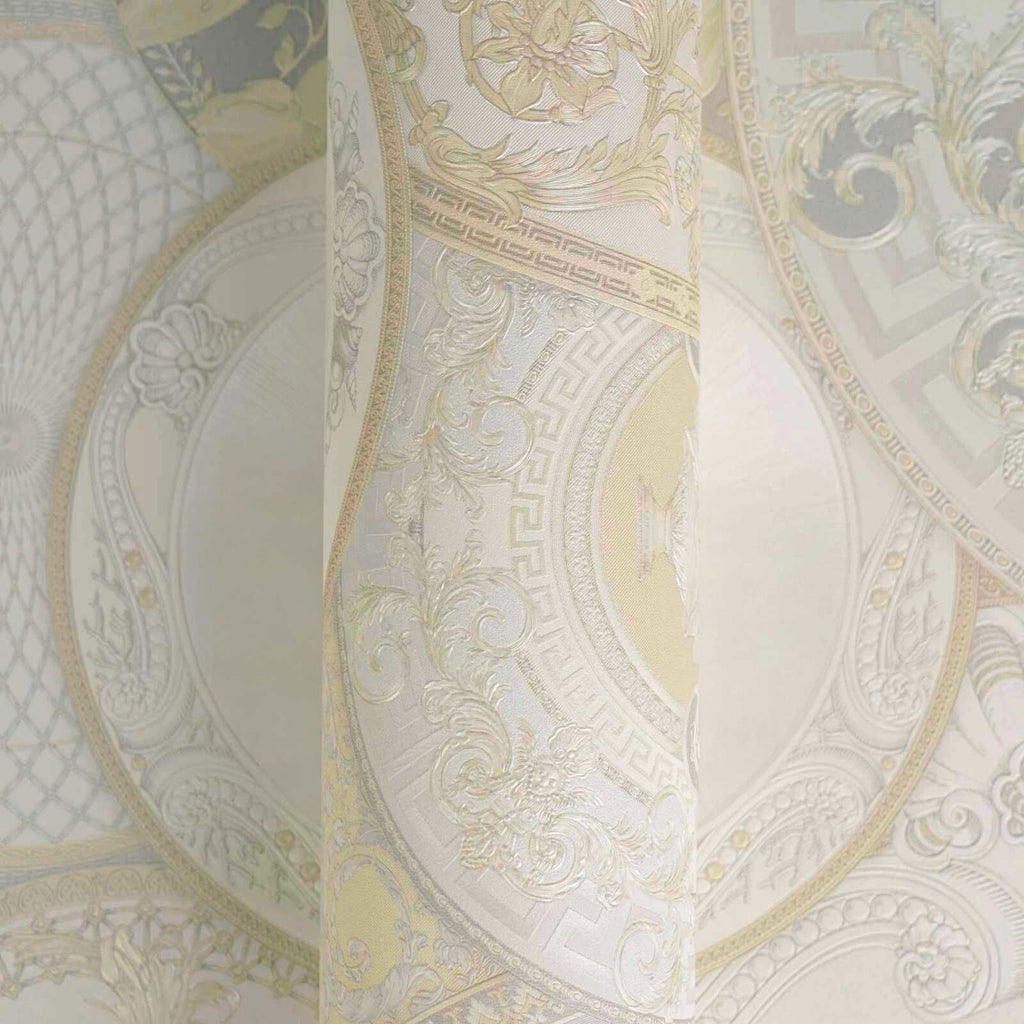 Art De La Table Pastel Multi Wallcovering | Versace - Room Setting 1