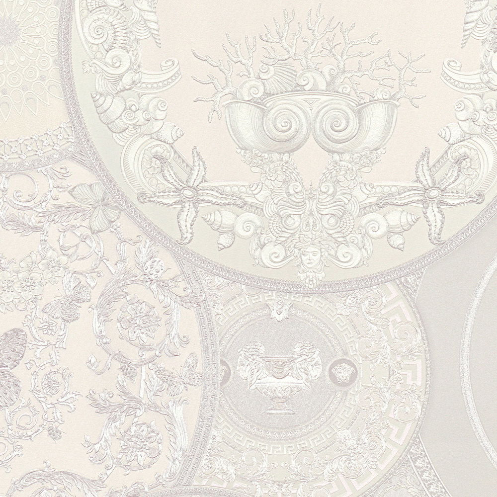 Art De La Table Silver Pink Wallcovering | Versace - Room Setting 2