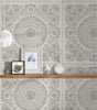Heritage White Silver Wallcovering | Versace - Room Setting 2