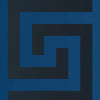 Barocco Linen Navy Blue Wallcovering | Versace - Room Setting 5